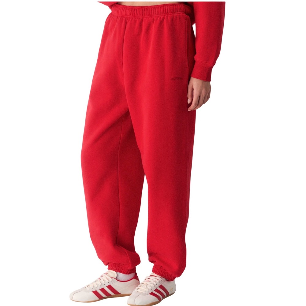Aritzia Sweatfleece Mega Jogger Flashing Red Size S Oversized Fleece